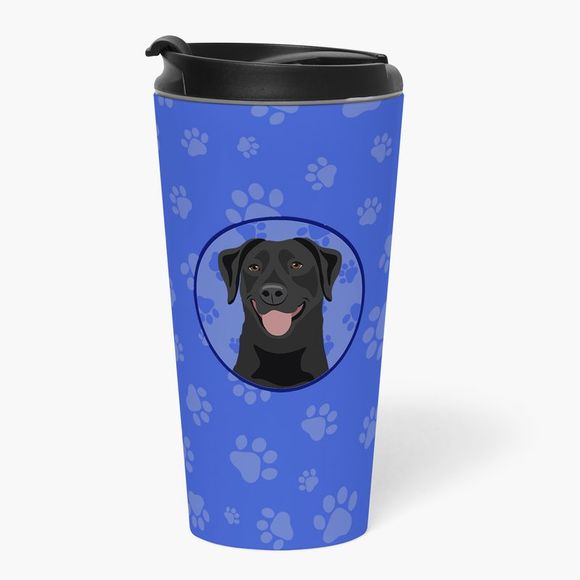 Labrador Retriever Black #1  Stainless Steel 16 oz  Tumbler, Blue